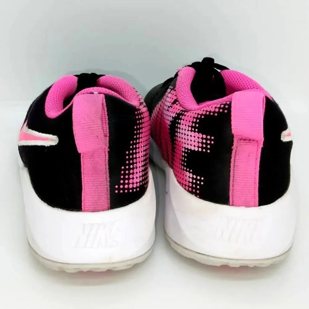 Nike Team Hustle Quick 2 Girls Black & Pink Sneakers - Size 4.5